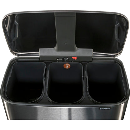 Brabantia Bo Pedal Bin steel matt FPP, 3 x 11 L