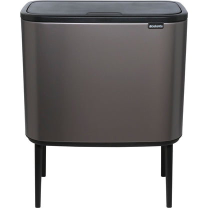 Brabantia Waste Bin Bo Touch Bin Platinum, 11 + 23 L