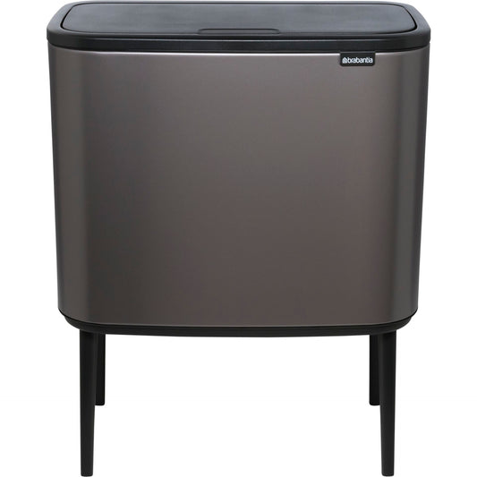 Brabantia Waste Bin Bo Touch Bin Platinum, 11 + 23 L