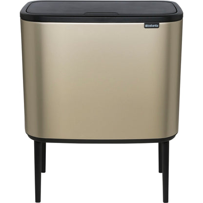 Brabantia Waste Bin Bo Touch Bin Champagne, 3 x 11 L