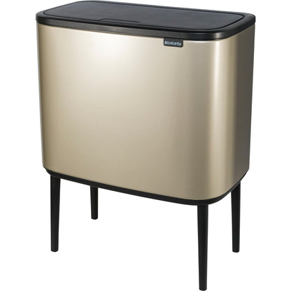 Brabantia Waste Bin Bo Touch Bin Champagne, 3 x 11 L