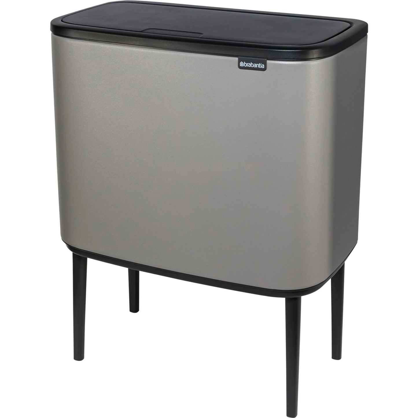 Brabantia Waste Bin Bo Touch Bin Mineral Concrete Grey, 3 x 11 L