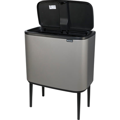 Brabantia Waste Bin Bo Touch Bin Mineral Concrete Grey, 3 x 11 L