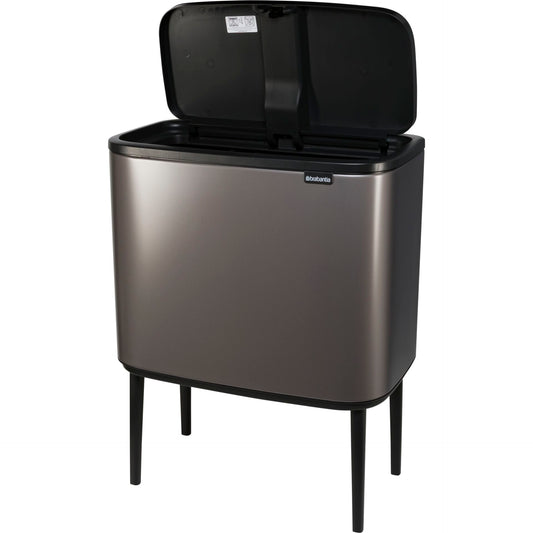 Brabantia Waste Bin Bo Touch Bin Platinum, 3 x 11 L