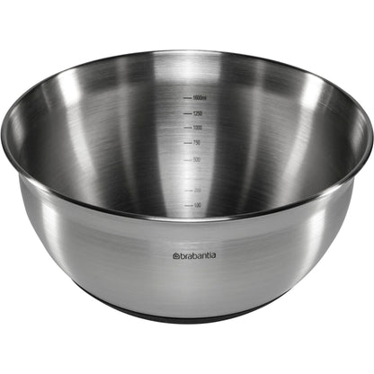 Brabantia Mixing Bowl Set steel matt black,    1, 1.6 & 3 litre