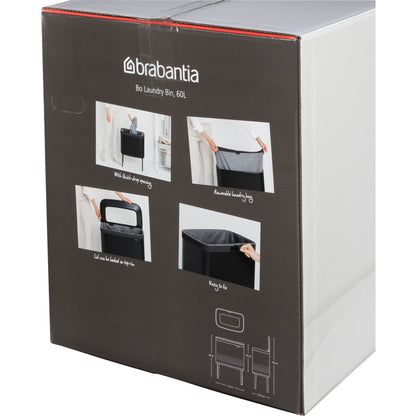 Brabantia Bo Laundry Bin, 60 L white