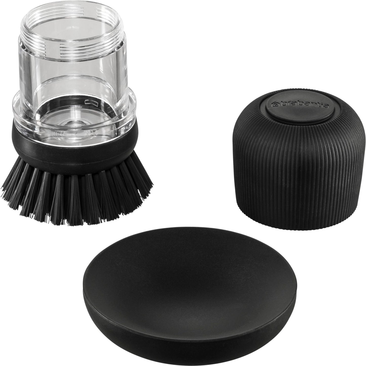 Brabantia Soap Dispensing Dish Brush  dark grey