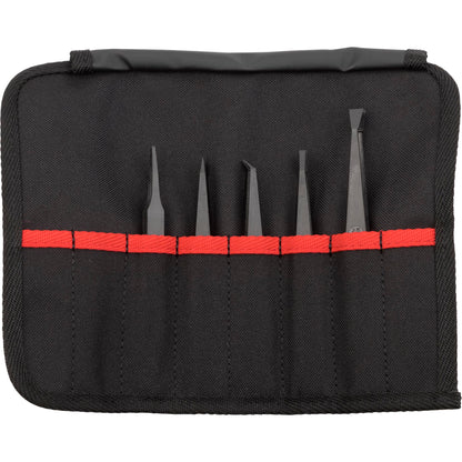 KNIPEX Plastic Tweezers Set ESD 5 pieces