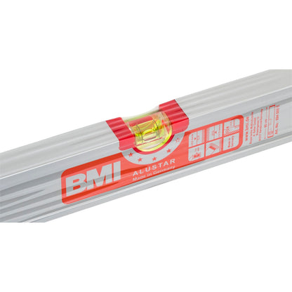 BMI Alustar 80cm anodized Aluminium Profile Spirit Level