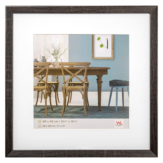 Walther Fiorito dark grey 40x40 Wood incl. Passepartout EF440D