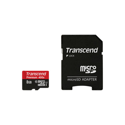Transcend microSDHC          8GB Class 10 UHS-I 400x + SD Adapter