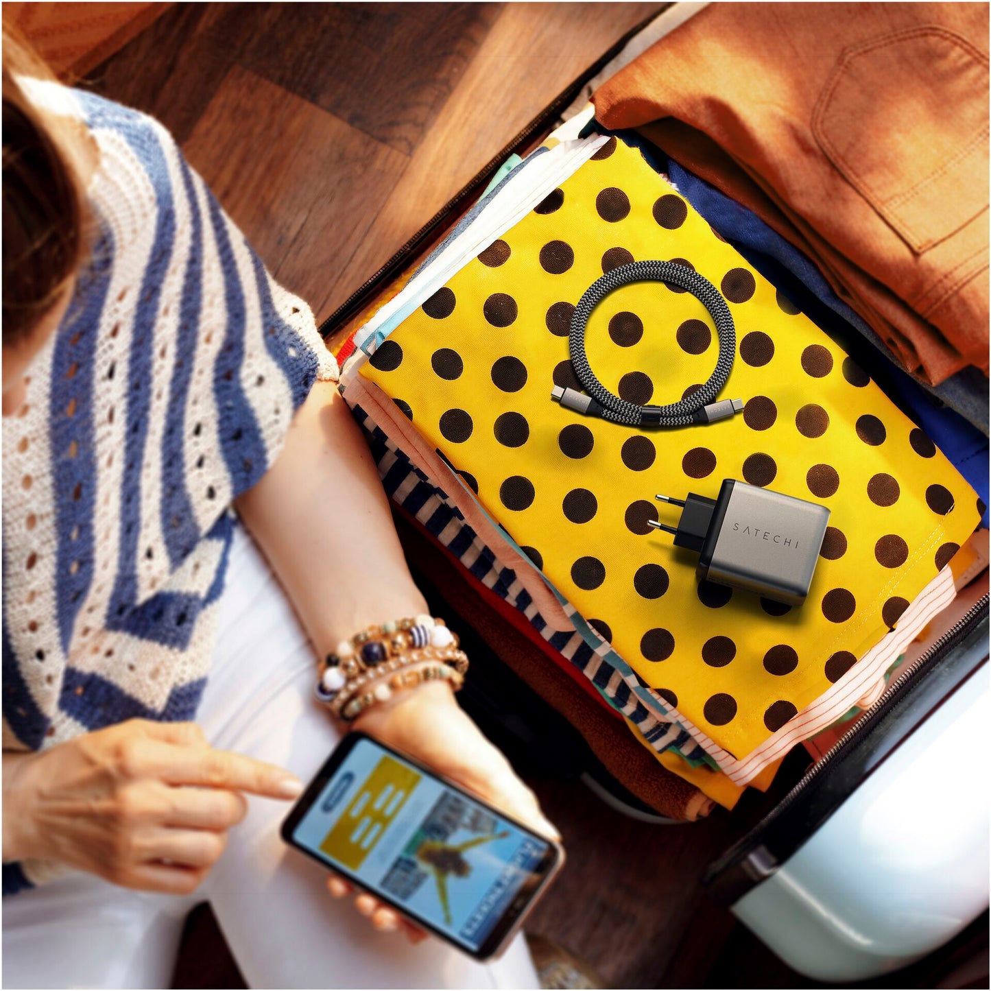 Satechi 100W USB-C PD GaN Wall Charger space gray