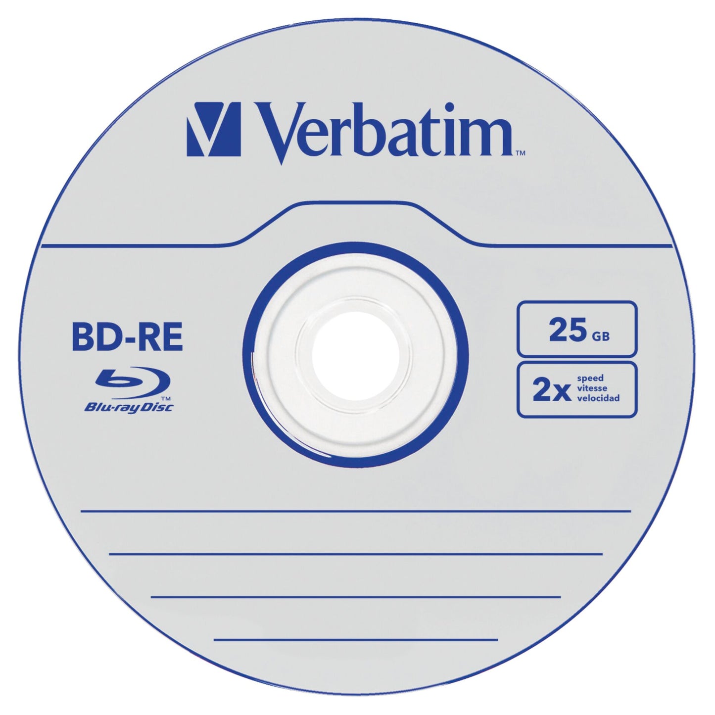 1x5 Verbatim BD-RE Blu-Ray 25GB 2x Speed, Jewel Case