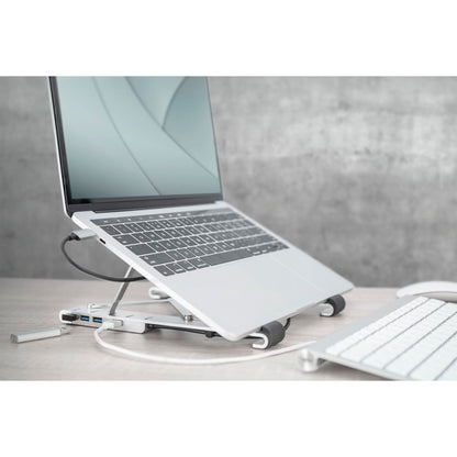 DIGITUS Variable Notebook Stand with integr. USB-C Hub 5-Port