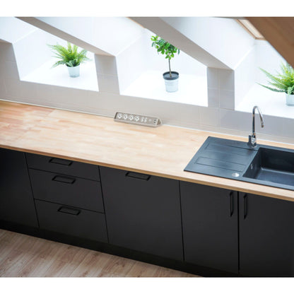 Brennenstuhl estilo Corner 6-way Extension Lead  white