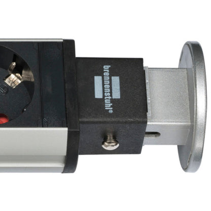 Brennenstuhl ALU Tower Power Table Extension Socket 3-way 2m