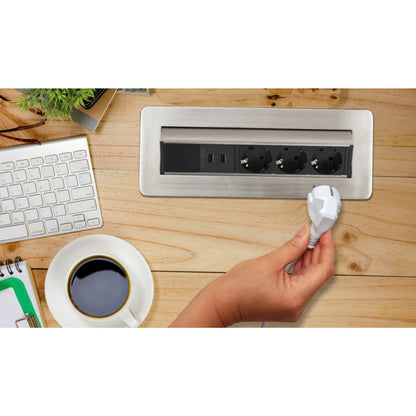 Brennenstuhl Indesk Power 3-way + 2x USB