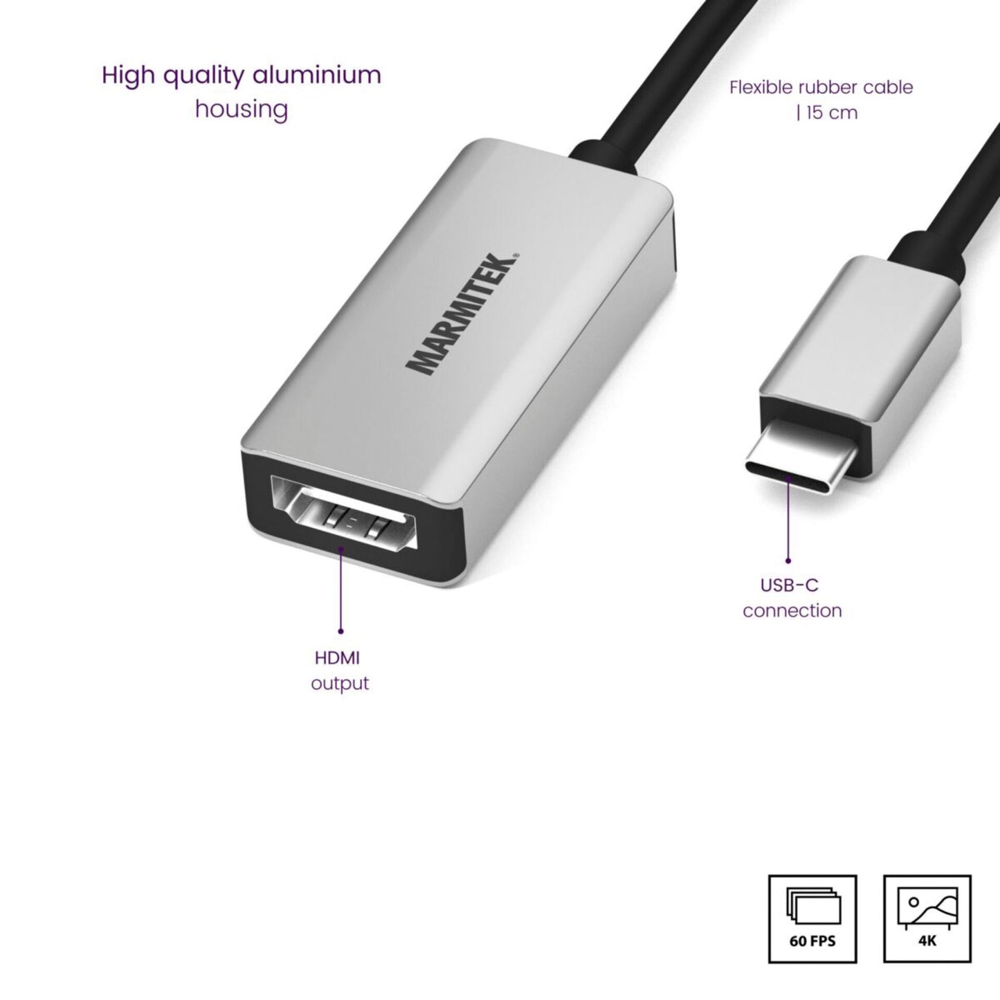 Marmitek Connect USB-C to HDMI Adapter