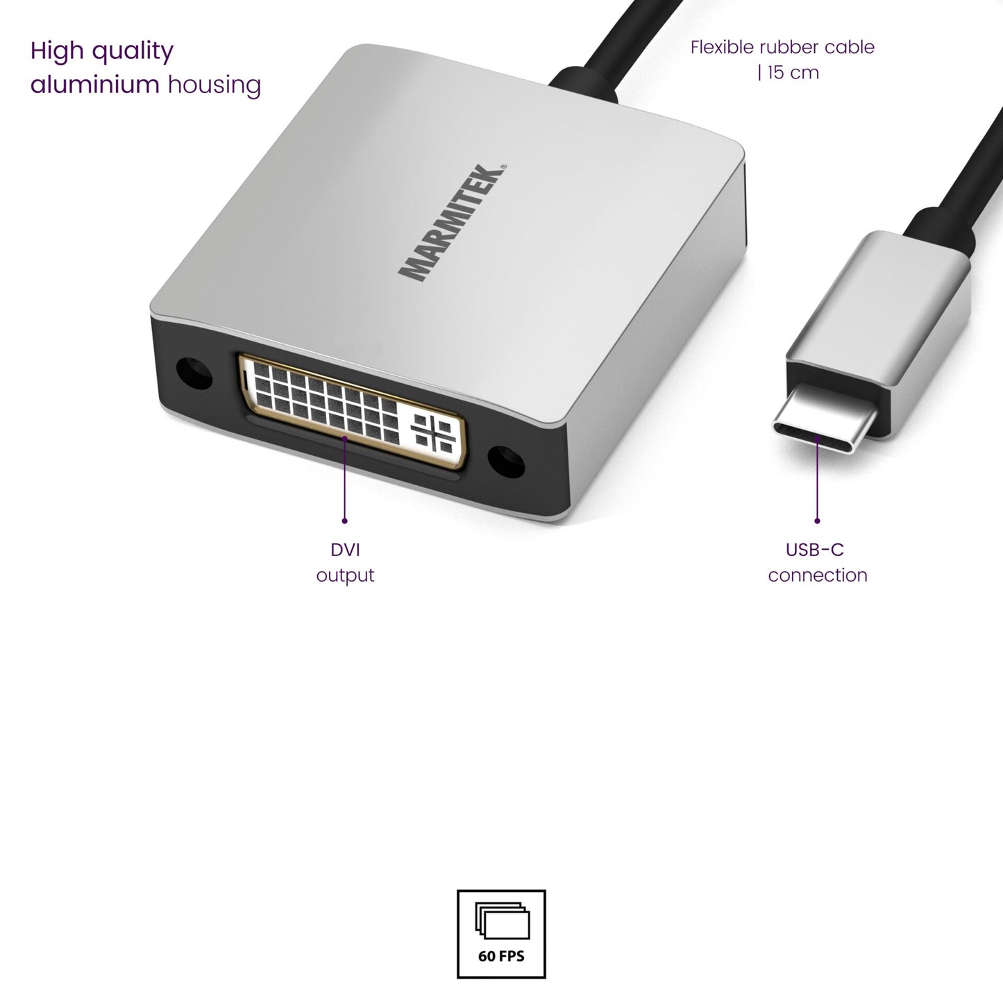 Marmitek Connect USB-C to DVI Adapter
