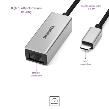 Marmitek Connect USB-C to Ethernet Adapter