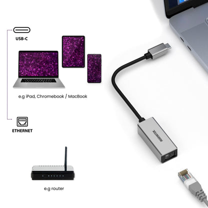 Marmitek Connect USB-C to Ethernet Adapter