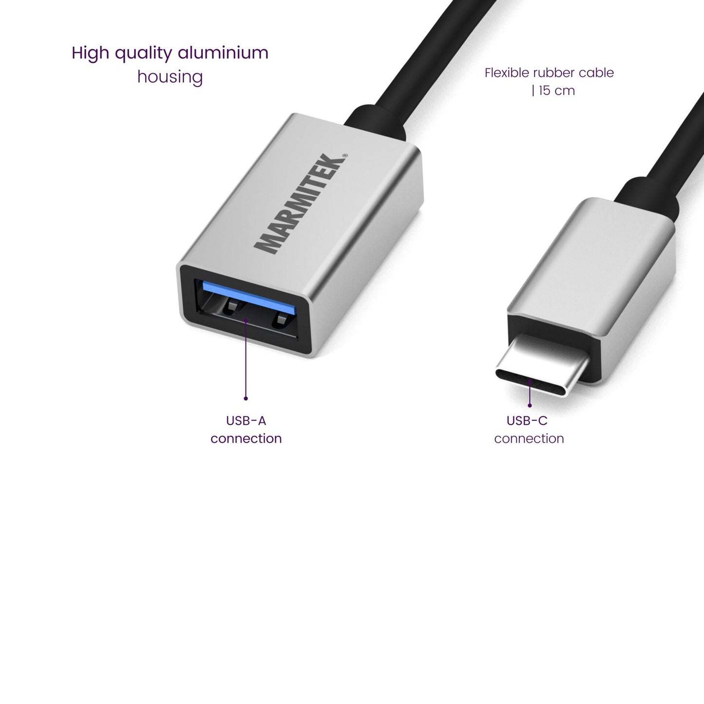 Marmitek Connect USB-C to USB-A Adapter