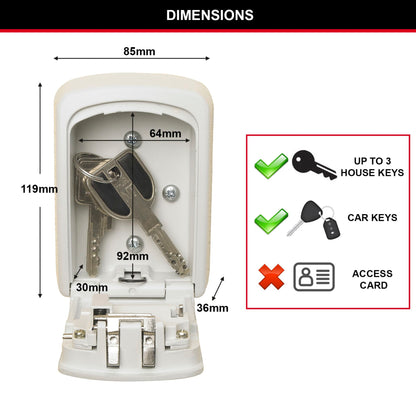 Master Lock Medium Key Safe w/ Combination Lock 5401EURDCRM