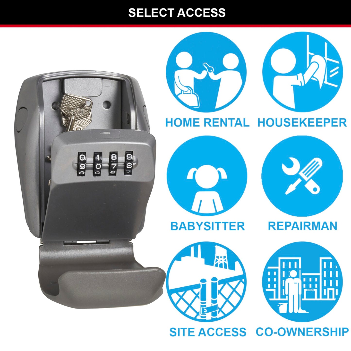 Master Lock Key Safe + Security Access Mount           5415EURD