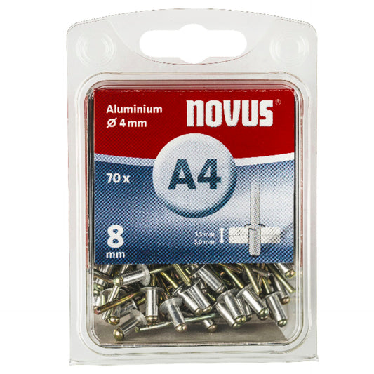 NOVUS Rivets A 4 X 8 ALU 70pc
