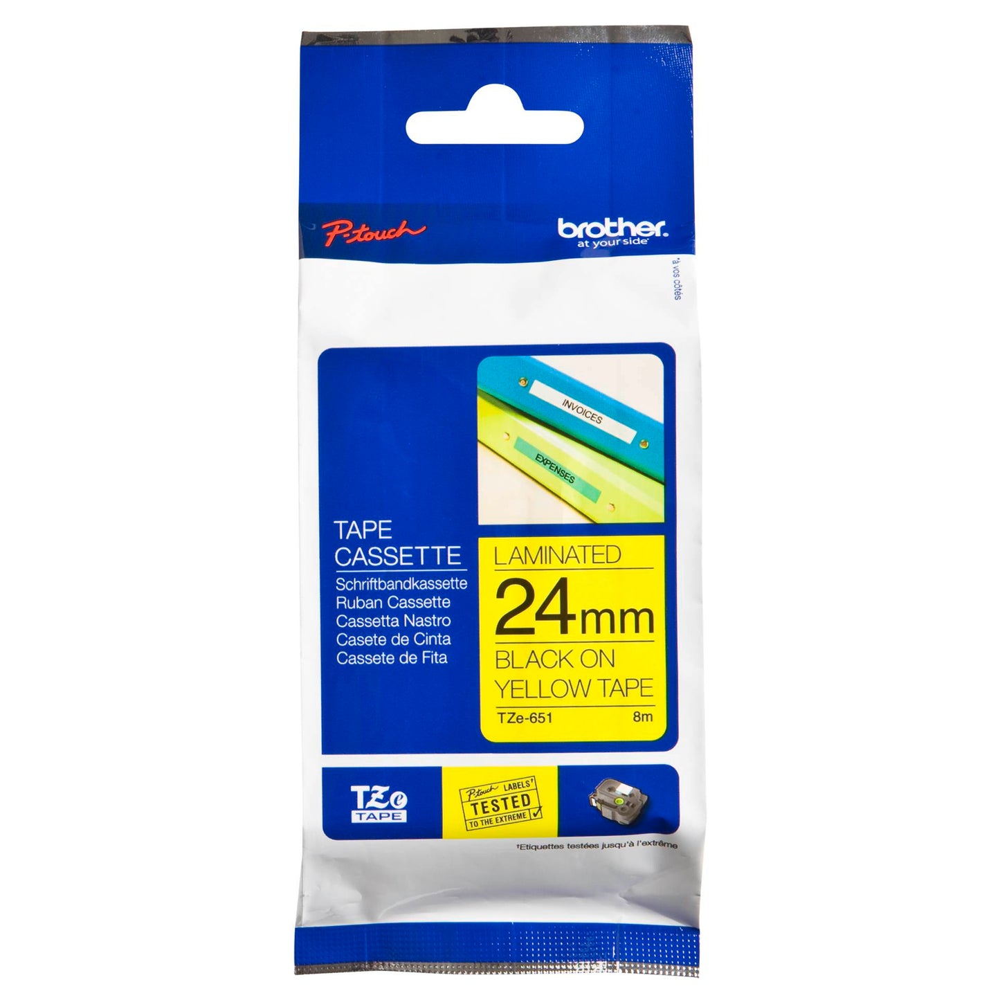 Brother labelling tape TZE-651 yellow/black 24 mm