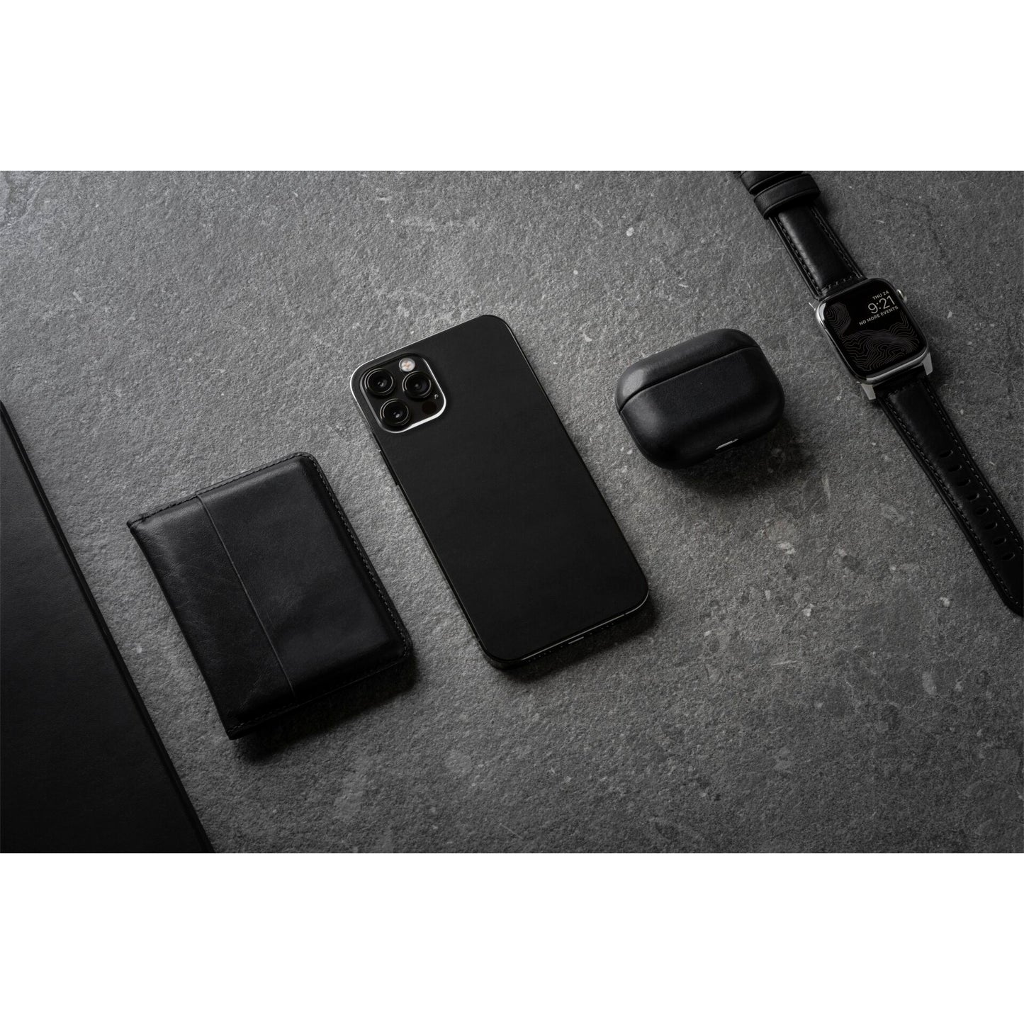 Nomad Leather Skin Black iPhone 13 Pro