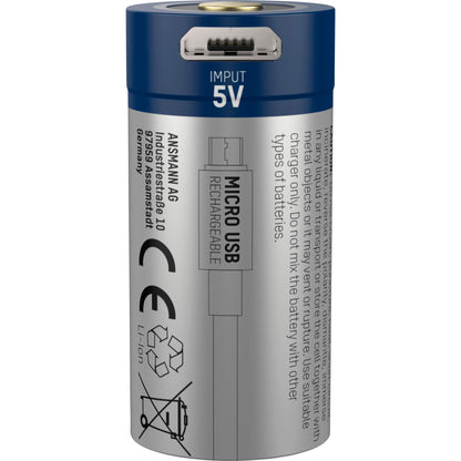 Ansmann 16340 Li-Ion Akku 850mAh 3,6V Micro USB Input  1300-0015