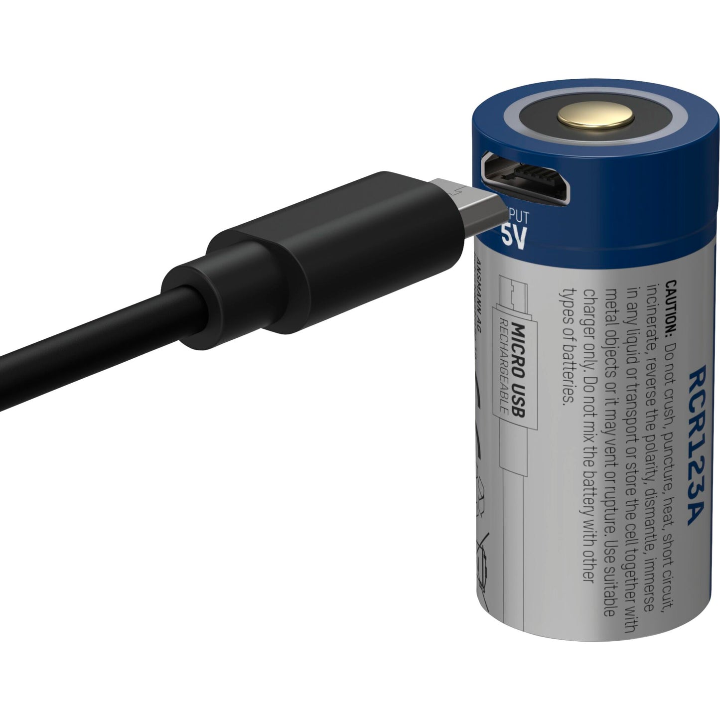 Ansmann 16340 Li-Ion Akku 850mAh 3,6V Micro USB Input  1300-0015