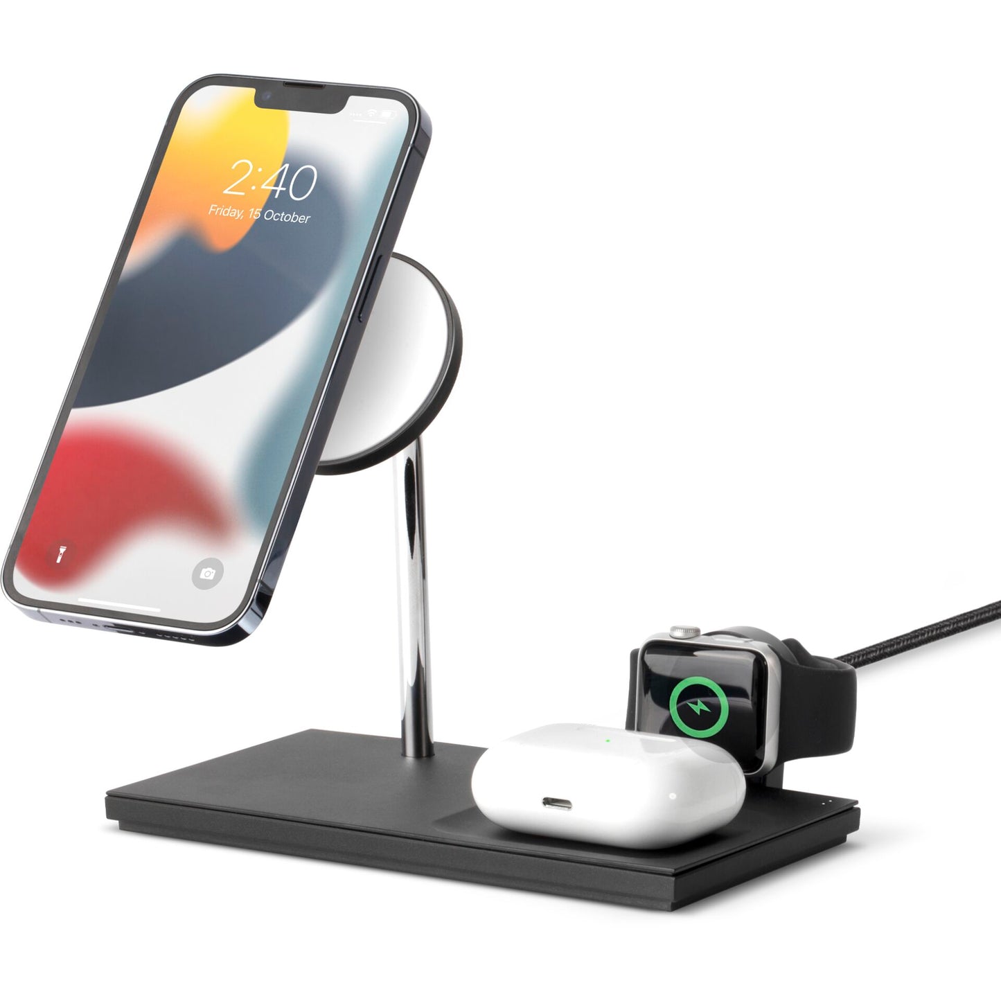Native Union Snap Magnetic 3-in-1 Magsafe Charger Black