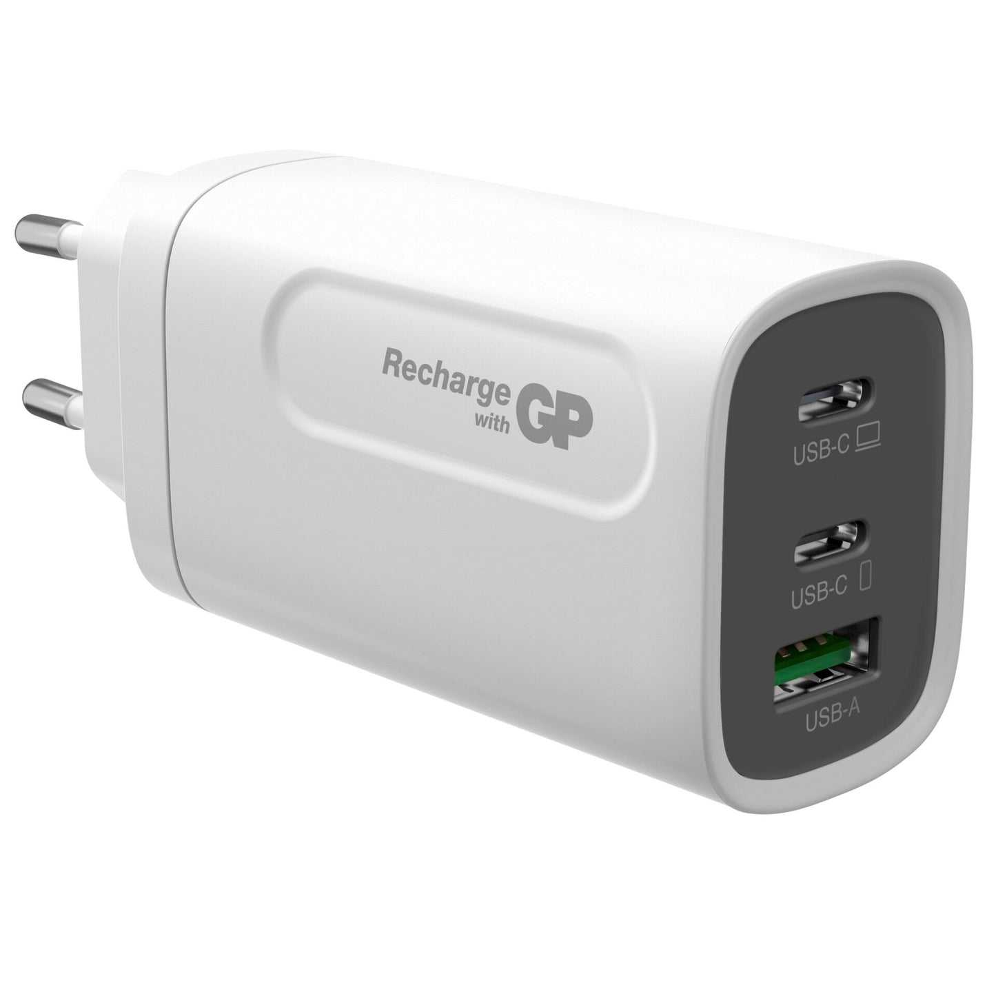 GP GaN USB QuickChargeAdapter PD 2xUSB-C & 1xUSB-A white  65W