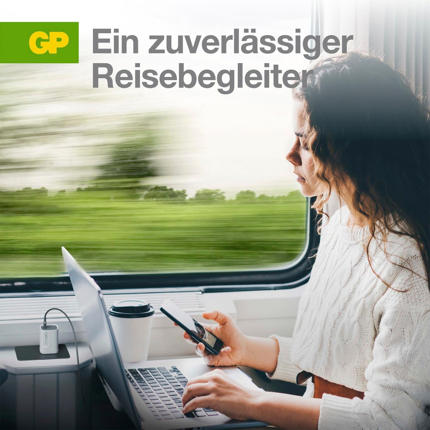 GP GaN USB QuickChargeAdapter PD 2xUSB-C & 1xUSB-A white  65W