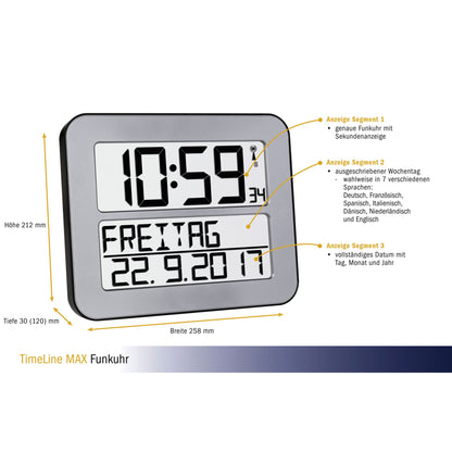 TFA 60.4512.54 silver TIMELINE MAX