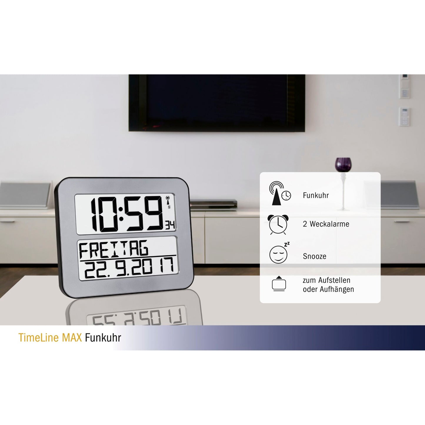 TFA 60.4512.54 silver TIMELINE MAX