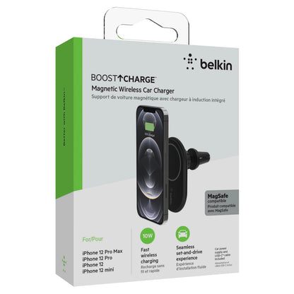 Belkin BOOST Charge mag.CarMount 10W pow.charge incl. Car Charger
