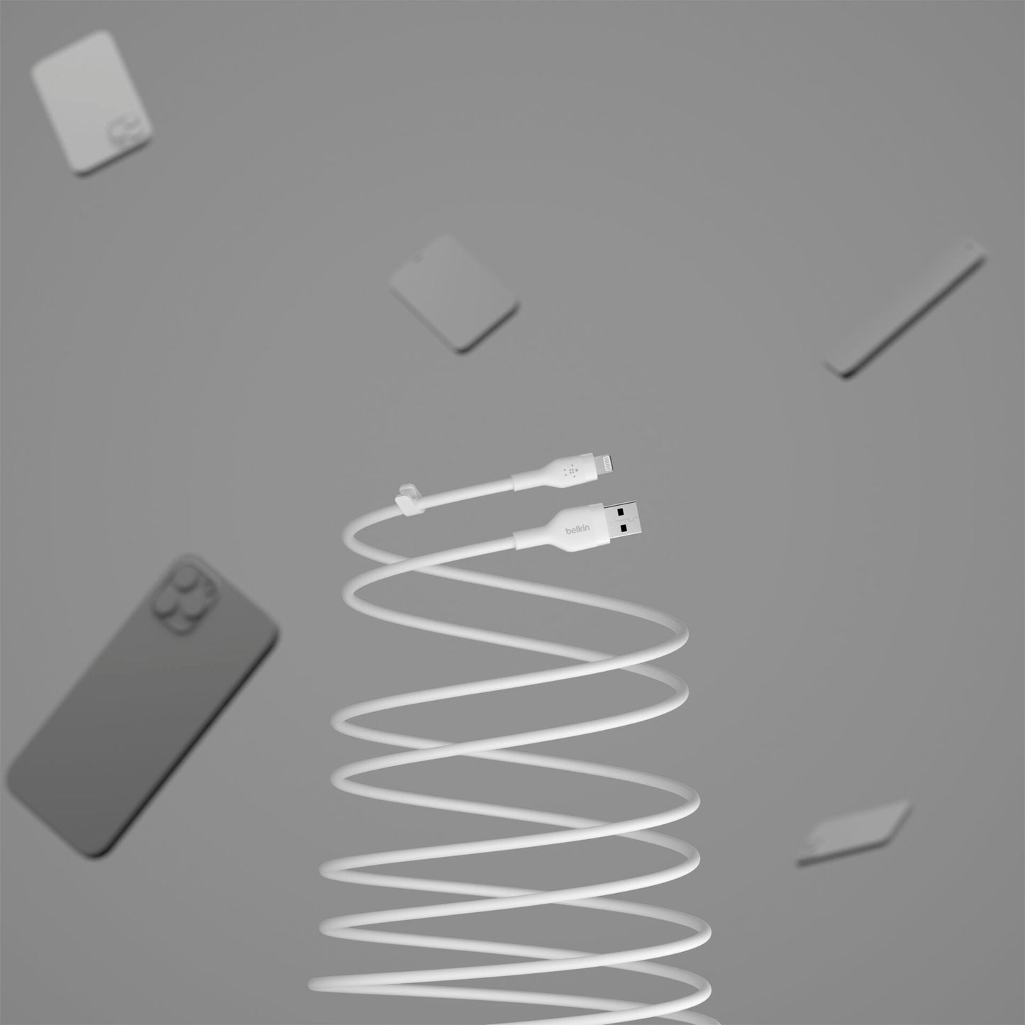 Belkin Flex Lightning/USB-A 2m mfi cert., white CAA008bt2MWH