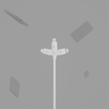 Belkin Flex Lightning/USB-A 3m mfi cert., white CAA008bt3MWH