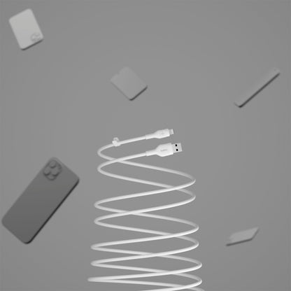 Belkin Flex Lightning/USB-A 3m mfi cert., white CAA008bt3MWH