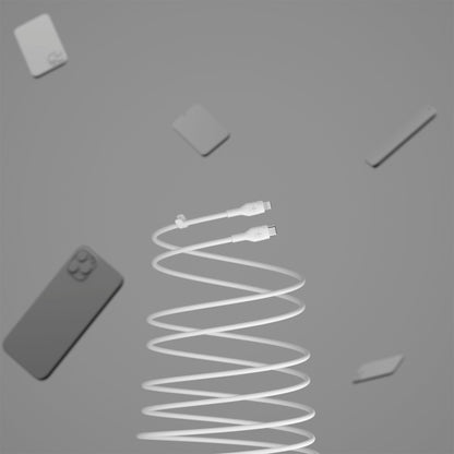 Belkin Flex Lightning/USB-C 15W 3m, mfi, 15W, white CAA009bt3MWH