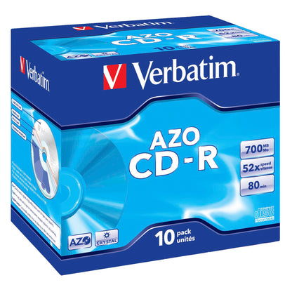 1x10 Verbatim Data Life plus CD-R 80 / 700MB, 52x Speed JC