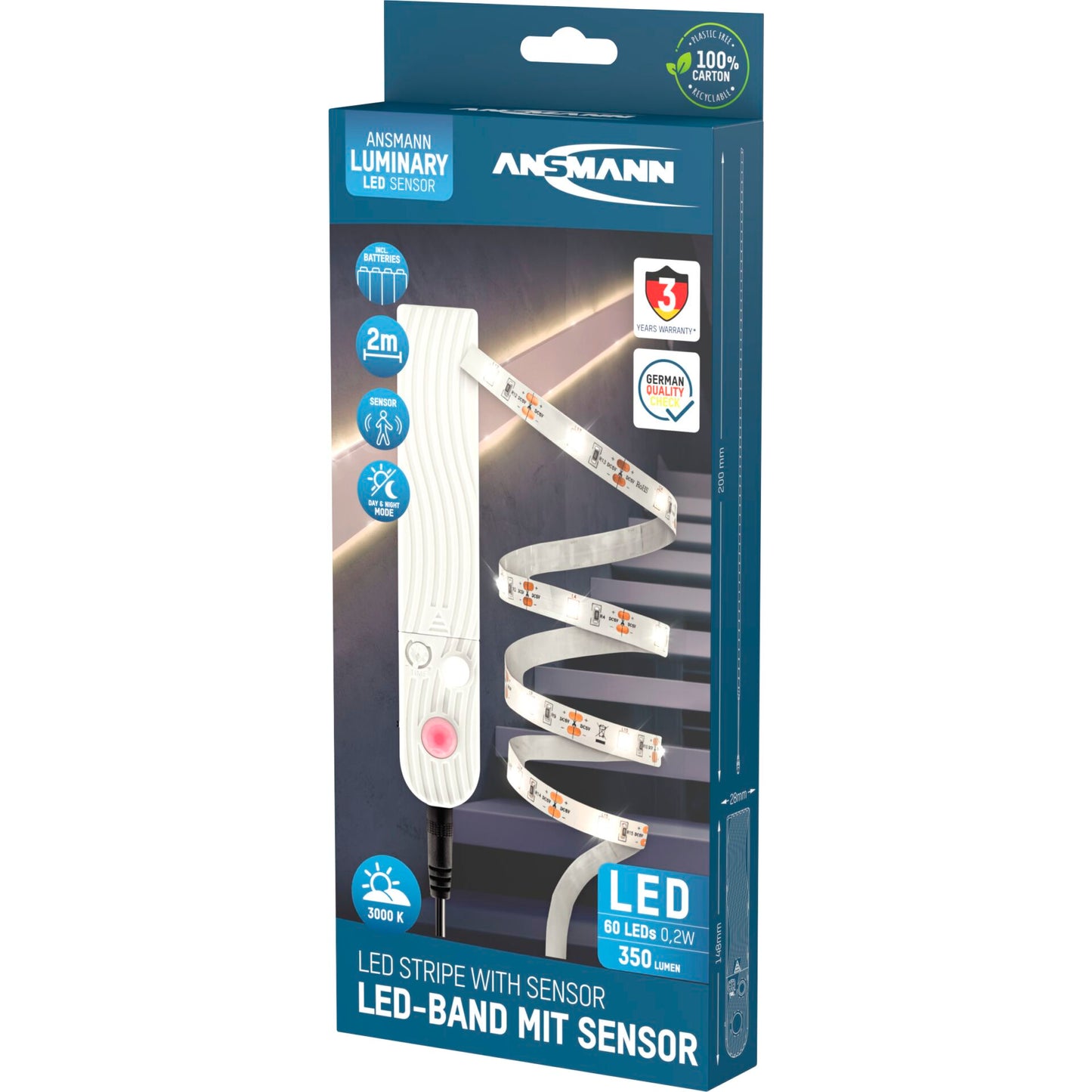 Ansmann LED-Band with Sensor 2m 60 LEDs warm-white 1600-0436