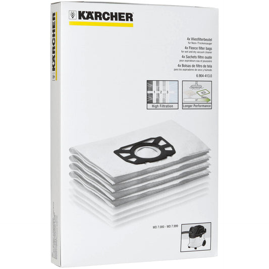 Kärcher Fleece Filter Bags 4 pcs. for WD 7 Series
