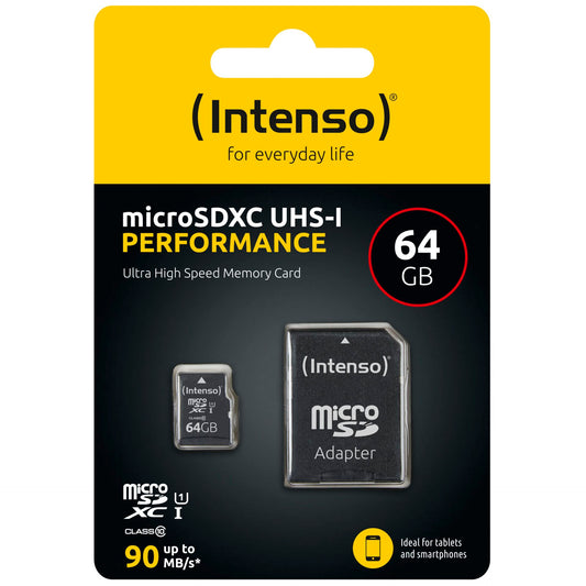 Intenso microSDXC           64GB Class 10 UHS-I U1 Performance