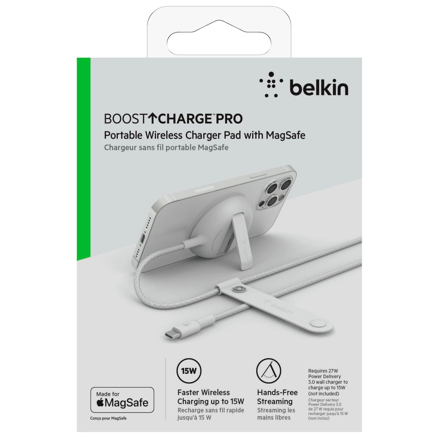 Belkin MagSafe Charge Pad white iPh.12/13 w/o AC Adpt WIA004btWH