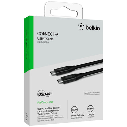 Belkin USB4 Cable USB-C/USB-C 40Gb/s 100W 0,8m   INZ001bt0.8MK