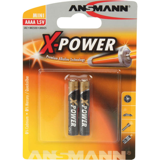 1x2 Ansmann Alkaline AAAA X-Power                1510-0005